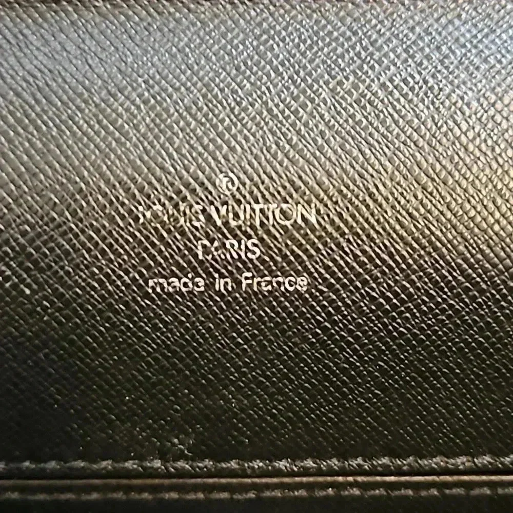 Louis Vuitton Porte Document Black Taiga Leather Briefcase